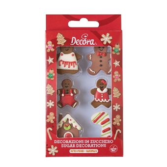 Picture of GINGERBREAD SUGAR DECORATIONS X 6 PCS